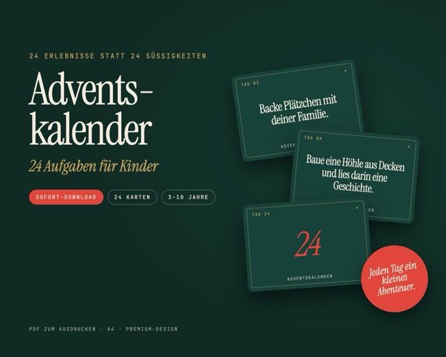 Adventskalender-Aufgaben für Kinder